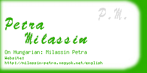 petra milassin business card